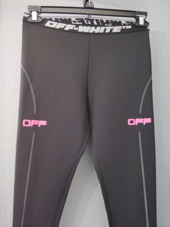 Off-White Pants - Off-White Black Leggings with Pink OFF Logos!! 🖤🩷